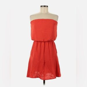 Like New Rolla Coster Los Angeles Orange Strapless Mini Dress